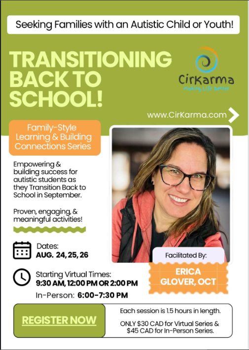 Autism: Transition Back to School Series by CirKarma.com