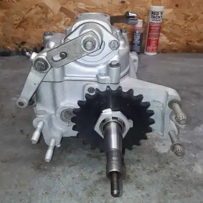 Totally rebuild Cowpie Rotary transmission for a late Harley Davidson Shovelhead FLH gearing(79-85),...