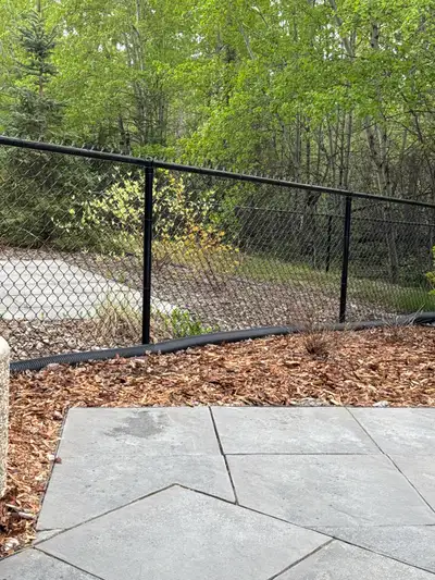 4’ high x at least 20’ long of black frost fence (the same as per the picture) just bought too much,...