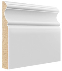 $1.00LF COLONIAL 5 1/4" WOOD WHITE PRIMED BASEBOARD ON SALE