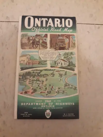 ONTARIO OFFICIAL ROAD MAP - 1961, View more