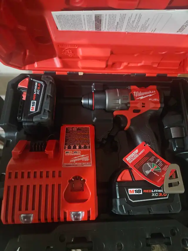 Milwaukee M18 Fuel Hammer Drill with two batteries - Never Used 62863731725313121