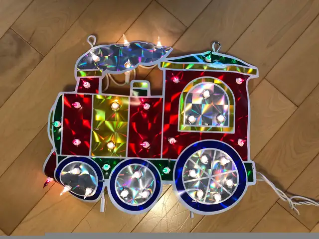Light-Up Holographic Train Holiday Christmas Decoration in Other in City of Toronto - Image 3