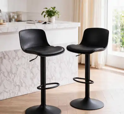 Modern Black Adjustable Bar Stool, View more