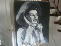 Painting of Katherine Hepburn by Listed Artist Shonagh Adelman