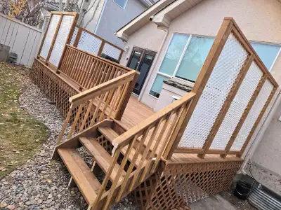 Master deck builder with experience building wood and composite decks, privacy screens, stairs, wood...