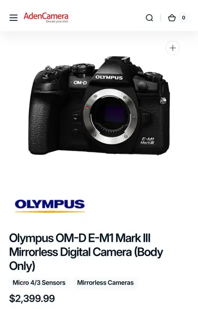 olympus om-d e-m1 mark iii, View more