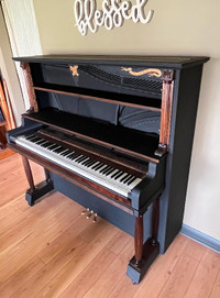 One-of-a-Kind Restored Upright Grand Piano Display Unit