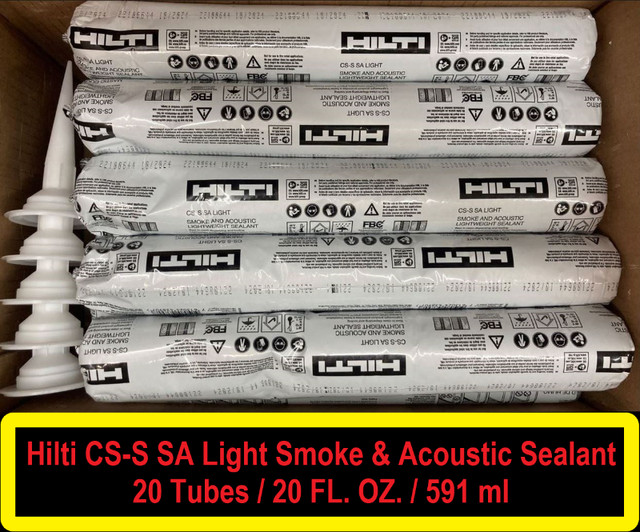 (NEW) Hilti CS-S SA Light Smoke & Acoustic Sealant (20 Tubes) in Other in City of Toronto