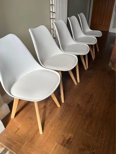 White and Black Chairs in Bulk!! Chairs $220 (set of 4) DM for Wholesale Price -Available for pick-u...