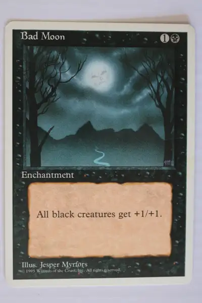 Vintage MTG Fourth Ed. Bad Moon *RARE* NM Never played, View more
