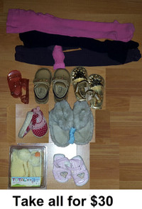 Infant Baby Girl Shoes Lot - 7 Pairs for Only $30