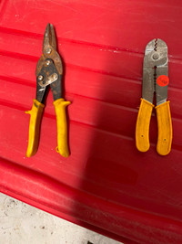 hand tools, wire snips, and wire stripper