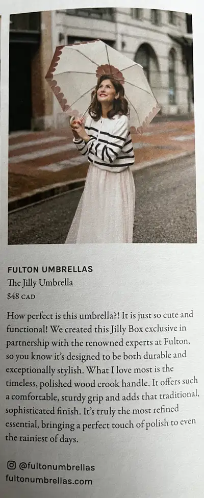 2026 Jillybox umbrella. New and unused. In colour Blush. Cash only Pick up only