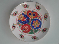 Five Hand painted fine ceramic plates Bavaria/Germany VTG