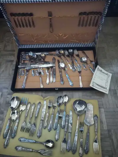 silver plated cutlery set, View more