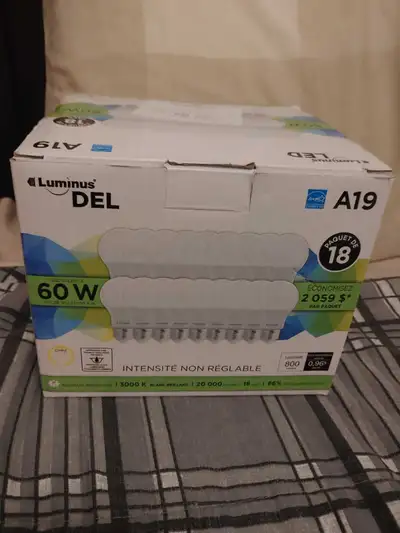Led 60 watts light bulbs 18pack, View more