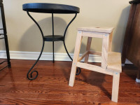 ONLINE AUCTION: Metal Table And Step Stool