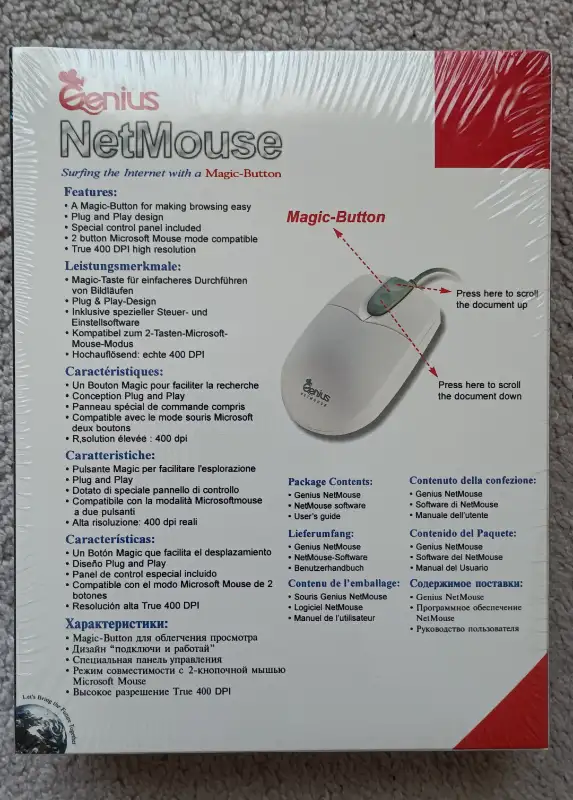 Genius NetMouse, Surfing the Internet with a Magic-Button. NEW in Mice, Keyboards & Webcams in City of Toronto - Image 3