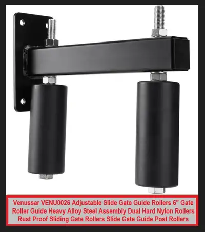 (NEW) Slide Gate Guide Rollers 6" Adjustable Heavy Alloy Steel, View more