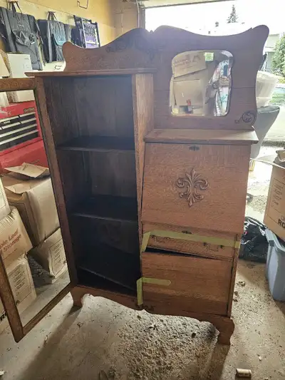 Antique Oak Cabinet, View more