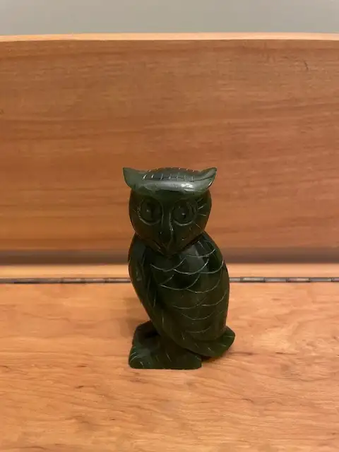 Jade owl carving; new price62864361535874128