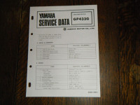 Yamaha  TL 433G  Snowmobile Service Data Booklet  90894-89101