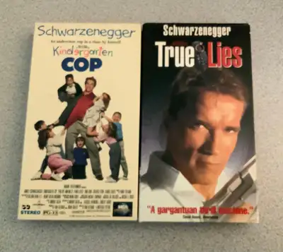 Arnold Schwarzenegger VHS Movies VHS Tape - Kindergarten Cop $5 VHS Tape - True Lies $5 Pickup Locat...