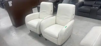 Brand new top grain leather Natuzzi pushback, View more
