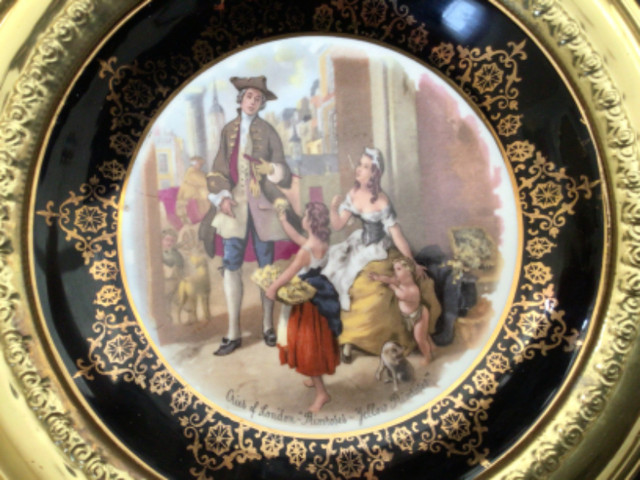 Bone China England plate with brass Framing in Arts & Collectibles in Edmonton - Image 3