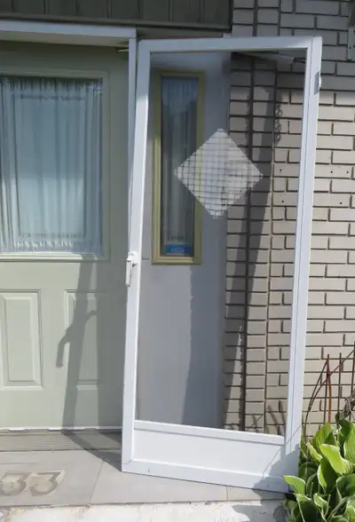 Aluminum Frame screen door w/handle, hinges & hydraulic closure, View more