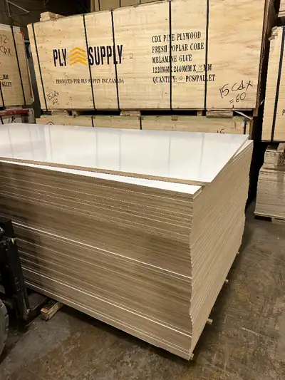 High quality White Melamine plywood 4'x8'x3/4" FOR SALE!!!, View more