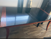 Dining table (6 seats) and extension - sold without chairs 