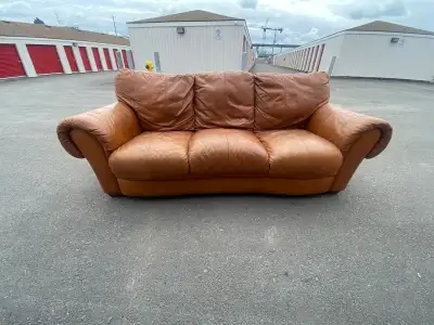 Natuzzi leather couch - DELIVERY AVAILABLE, View more