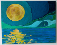 Art4u2enjoy “Au clair de la lune” Original Acrylic Painting