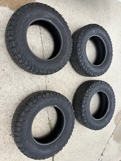 Approximately 8mm tread remaining. Good shape. Removed from a Toyota 4Runner.