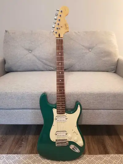 Selling my rare 1999 British Racing Green double fat Strat. Fender Squier Standard series with HH se...