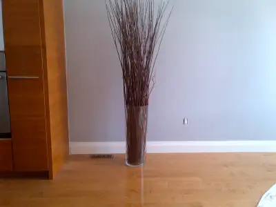 Tall Glass Floor Vase, View more