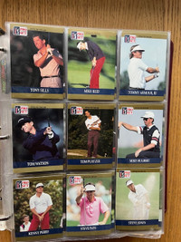 1990 et 1991  Official PGA Tour Pro Set.  Lot 397 cartes golf