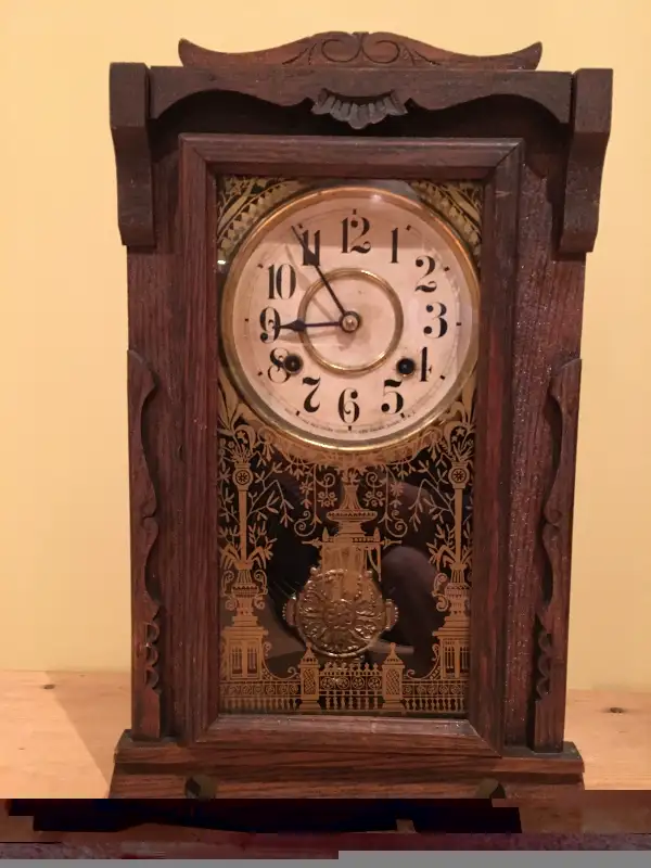 ANTIQUE NEW HAVEN WALL CLOCK 8 DAYS professionally serviced in Arts & Collectibles in Ottawa - Image 6