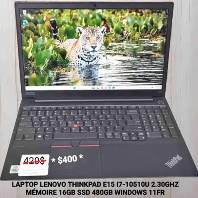 Lenovo ThinkPad E15 i7 10eGen-16GB RAM 480GB SSD Win, View more