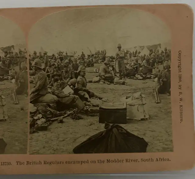 1900Boer War Battle of Modder River British Regulars Stereoview in Arts & Collectibles in North Bay - Image 4