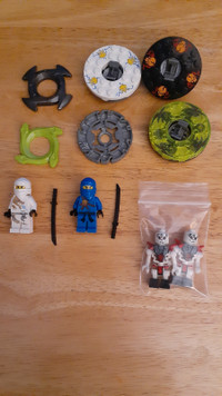 Lego Ninjago minifigure and spinners lot