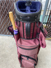 Bennington C.E.O. Golf Bag With 3 Can Cooler & Cover Great Condi