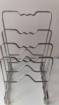 Stainless steel 4Tier Pan Organizer Rack Chrome plated 11.5"×10.