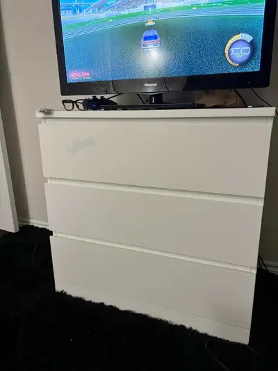 3-Drawer Dresser - White, View more