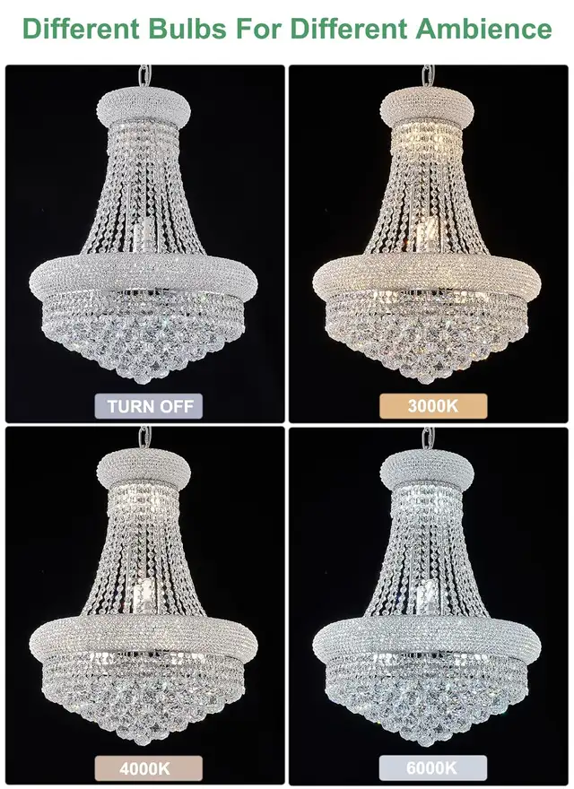 Homeooze 12 - Light Empire Crystal Chandelier Chrome BRAND NEW63234754279683122