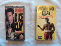 Rare Andrew Dice Clay "NO APOLOGIES" and "DICE MAN COMETH" VHS