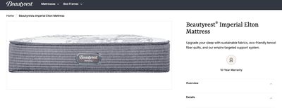 Like New Beautyrest Imperial Elton King Mattress Smoke/Pet Free, View more