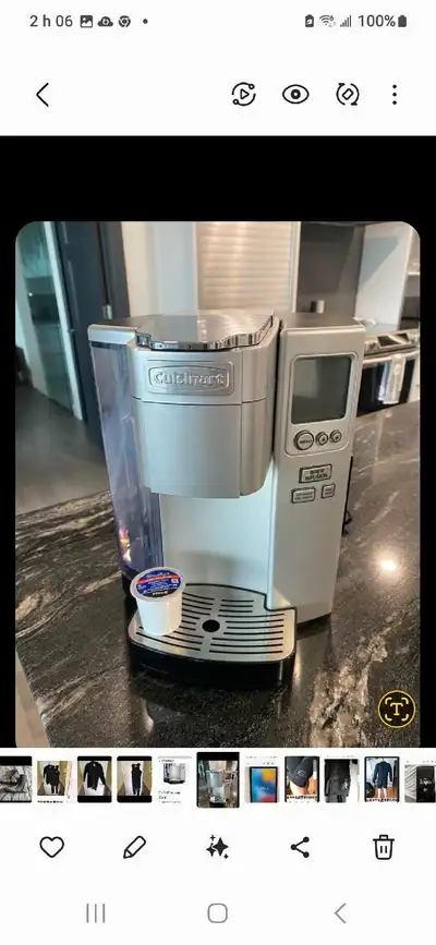 Découvrez cette cafetière Cuisinart SS-10C d'une tasse, parfaite pour les amateurs de café pressés....